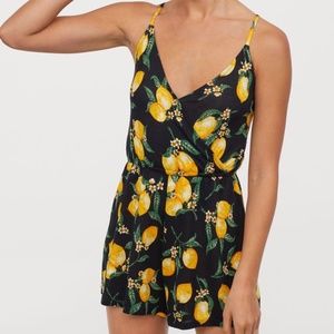 H&M Lemon Print Romper